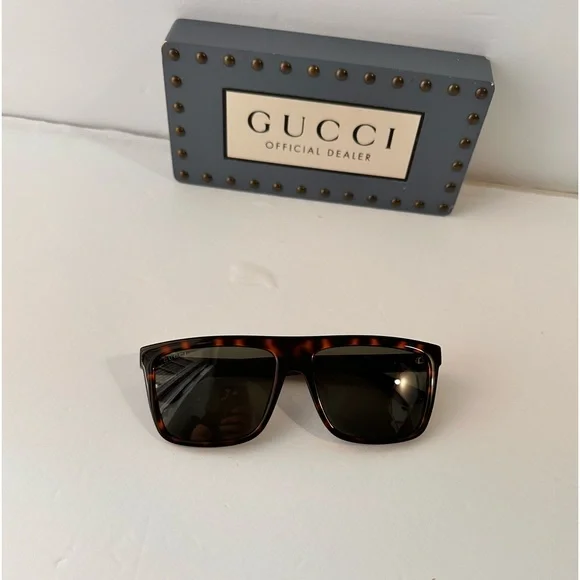 Gucci Green Browline Men's Sunglasses GG0748S 003